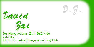 david zai business card